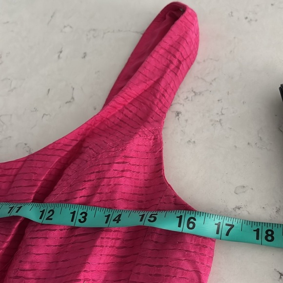 Nine West Vintage 2960’s hot pink waggle fit and flare sleeveless dress Sz 8 - Picture 12 of 16